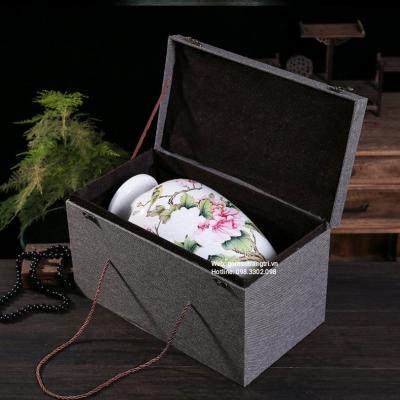 Bình Sứ Xương Khắc Chìm Họa Tiết Chim Hoa